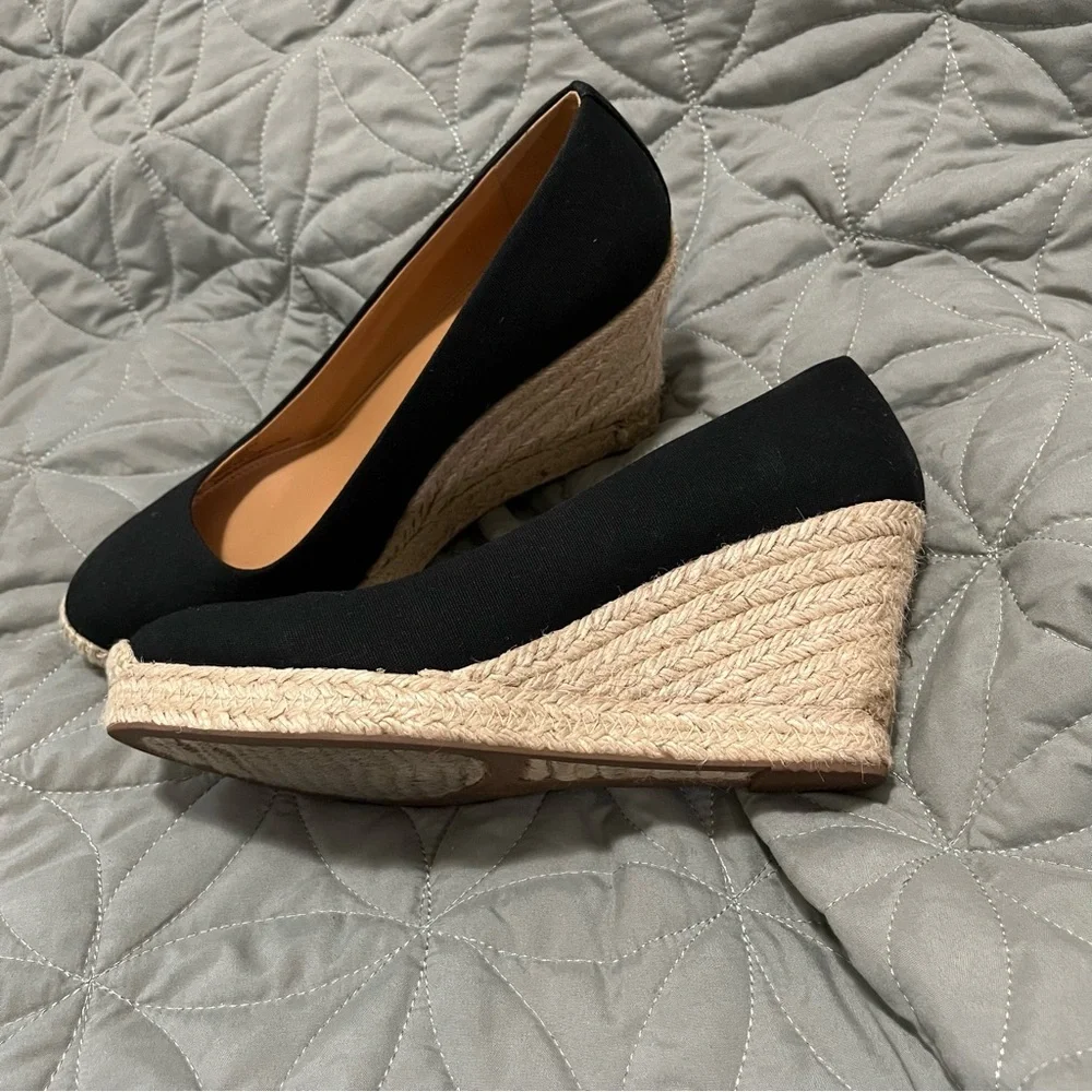 J Crew Canvas espadrille wedges Platform with Jute Size 9 - Picture 7 of 8
